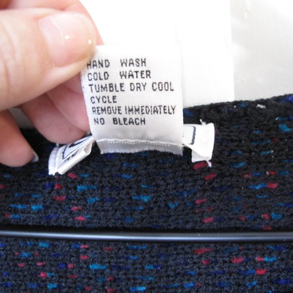 VINTAGE - CAMPUS CASUALS - 80's 90's Chenille Knit Balloon Sleeve Sweater - Picture 8 of 10